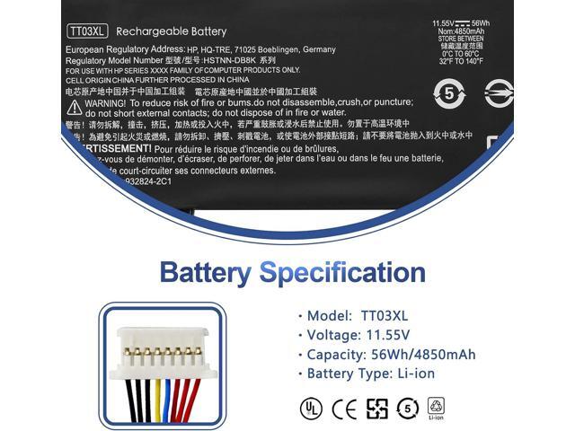 ANTIEE TT03XL 932824-421 Laptop Battery for HP EliteBook 755 G5 850 G5 850 G6, ZBook 15U G5 G6 Series TT03XL-BTI TT03056XL-PL HSN-I13C-5 932824-1C1...