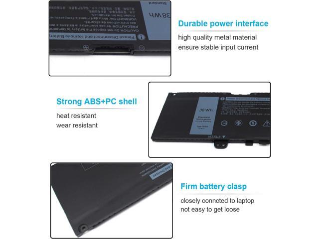 38Wh Type F62G0 Laptop Battery for Dell Inspiron 13 7000 2-in-1 7373 7386 7370 7380 5370 P83G P87G P91G P83G001 P83G002 P87G001 P91G001 Vostro 5370...