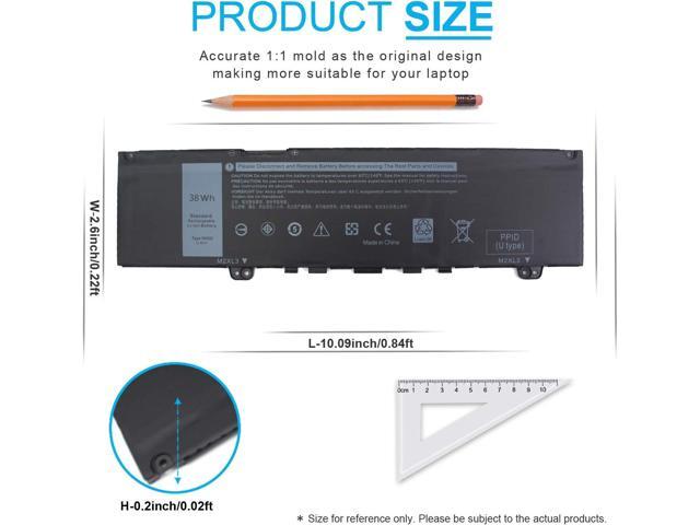 38Wh Type F62G0 Laptop Battery for Dell Inspiron 13 7000 2-in-1 7373 7386 7370 7380 5370 P83G P87G P91G P83G001 P83G002 P87G001 P91G001 Vostro 5370...