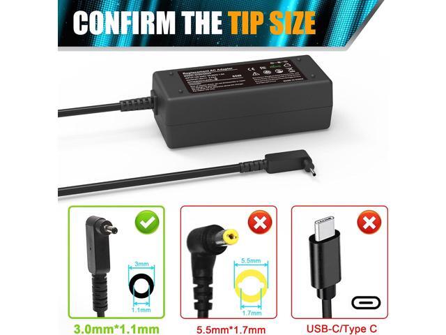19V 3.42A 65W AC Adapter Laptop Charger Rreplacement for Acer Chromebook 11 13 14 15 R11 CB3 CB5 C740 C720 C720p C738T C731 CB3-532 CB3-131 CB3-531...