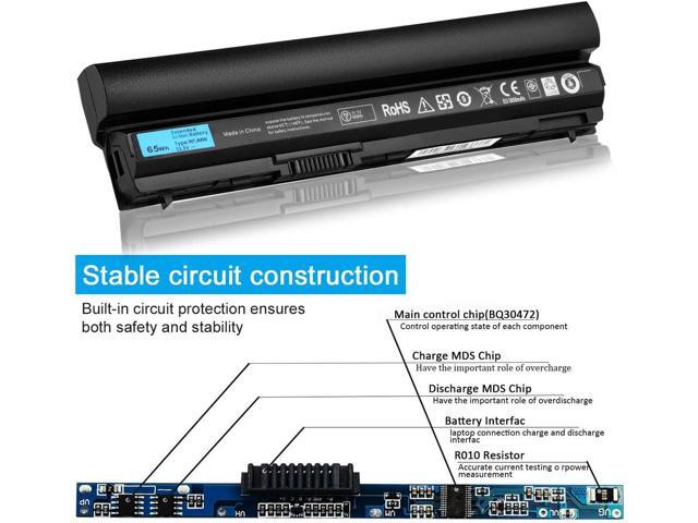 LQM New 65Wh E6230 Laptop Battery for Dell Latitude E6120 E6230 E6320 E6330 E6430s E6220 Series 823F9 7FF1K 312-1241 9GXD5 312-1446 K4CP5 312-1242