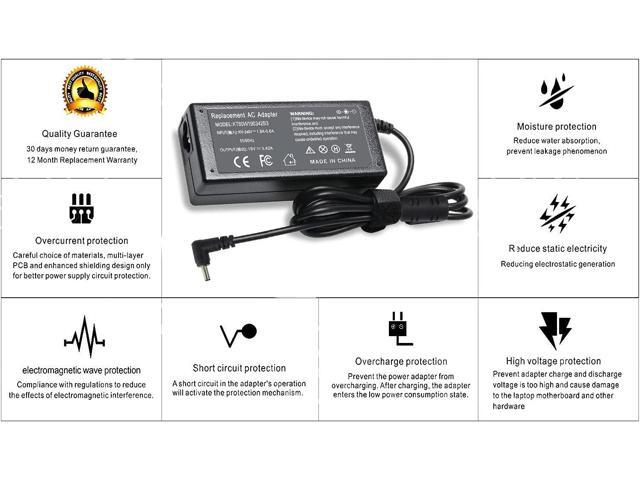 AC Charger for Acer Swift Spin 1 3 5 SP111-33 SP111-32N SF314-51 SF314-52 SF314-54 SF315 SP314-21 Chromebook CB3 CB5 CB3-111 CB3-131 CB5-132T...