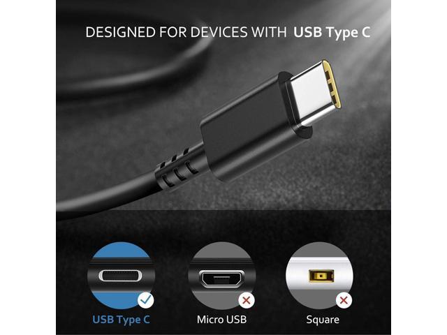 65W USB Type-C Charger for Lenovo Thinkpad T14 T14S T15 T16 L13 L14 L15 E14 E15 E16 X12 X13 R14 K14 Gen 1 2 3 4 5 6, P14s P15s P52s P53s P51s...
