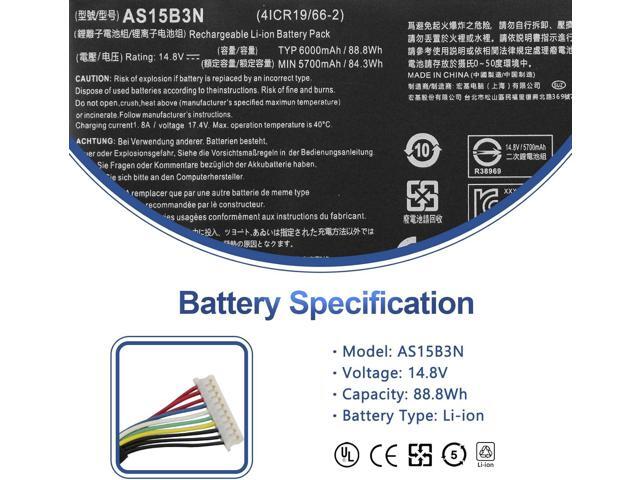 ANTIEE AS15B3N Laptop Battery for Acer Predator 15 G9-591 G9-591G G9-592 G9-592G G9-593 Predator 17 G5-793 G9-791 G9-791G G9-792 G9-792G G9-793...