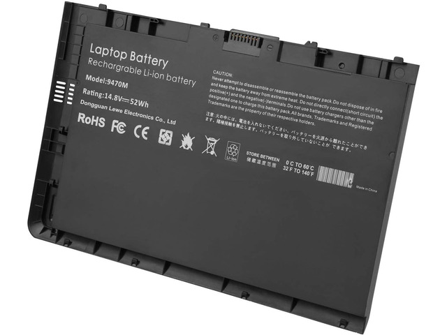 New BT04XL 14.8V 52WH Notebook Battery for HP EliteBook Folio 9470 9470M 9480m U
