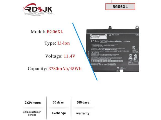 BG06XL Laptop Battery for HP EliteBook 1040 G3 G3-DS64EP G3-EN16EA G3-EN21EA G3-FB15UP V1P90UT Series BG06045XL 804175-181 804175-1B1 804175-1C1...