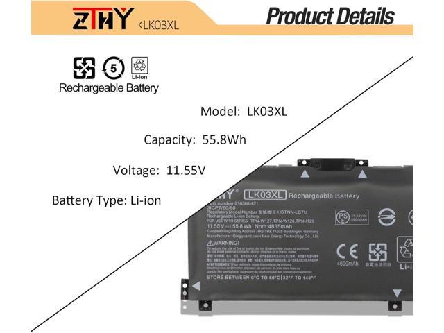 LK03XL L09281-855 Battery Replacement for HP Envy X360 15-bp 15-bq 15-cn 17-ae 17-ce 17-bw 15-cr0xxx 15m-bp1xx 15m-cn0xxx 15-cn1xxx 15m-cp0xxx...