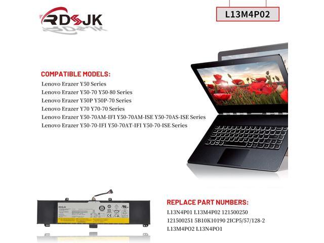 L13M4P02 L13N4P01 Laptop Battery for Lenovo Erazer Y50 Y50-70 Y50-80 Y50P Y50P-70 Y70 Y70-70 Y50-70-ISE Y50-70-IFI Y50-70AM-IFI Y50-70AM-ISE...