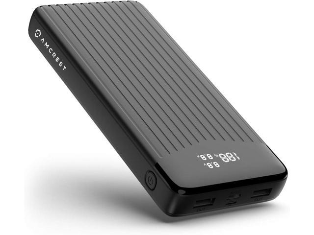 Amcrest USB C Power Bank, 26800mAh Portable Charger USB C, Power Bank Fast Charging 22W PD 3.0, Type C Battery Bank Powerbank with LED Display for...