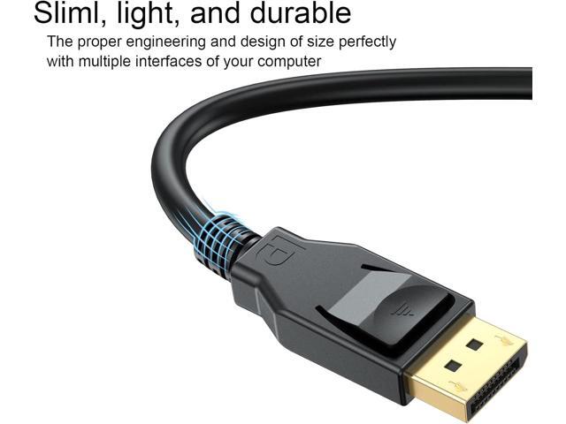 8K DisplayPort to DisplayPort 1.4 Cable, VESA Certified Display Port Cable 6ft 2-Pack, DP to DP Cable Cord with [1440P@144Hz, 1080P@240Hz,...