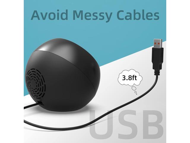[Single] USB Computer Speakers for Desktop, PC, Laptop, Small Plug-N-Play Speakers with Crystal-Clear Sound, Loud Volume, Rich Bass, Direct Volume...