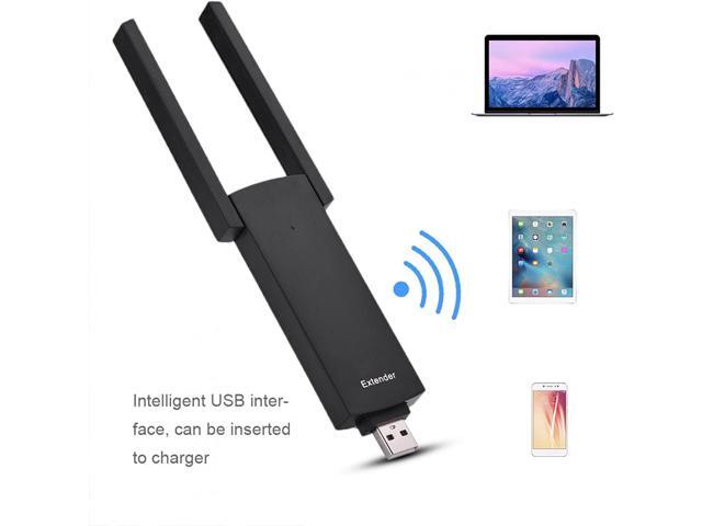 WiFi Extender, 300Mbps USB WiFi Network Signal Range Extender Wireless Internet Booster Dual Antenna Wireless Router Repeater AP Amplifier