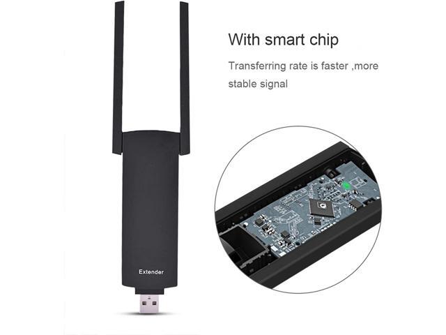 WiFi Extender, 300Mbps USB WiFi Network Signal Range Extender Wireless Internet Booster Dual Antenna Wireless Router Repeater AP Amplifier