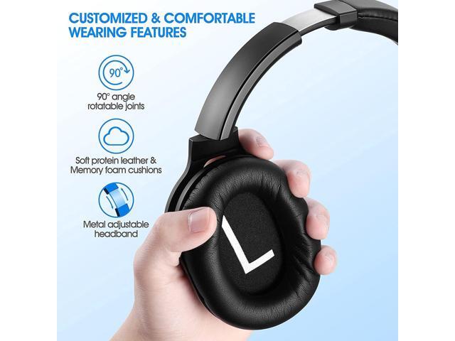 ZIHNIC Active Noise Cancelling Headphones, 40H Playtime Wireless Bluetooth Headset with Deep Bass Hi-Fi Stereo Sound,Comfortable Earpads for...