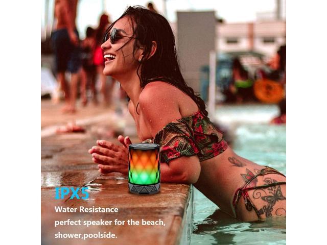 LFS Portable Bluetooth Speakers, Night Light Waterproof, Lightweight Portable Speakers for Travel, Pool, Beach, Biking, Kayak, Gifts for Kids, Women