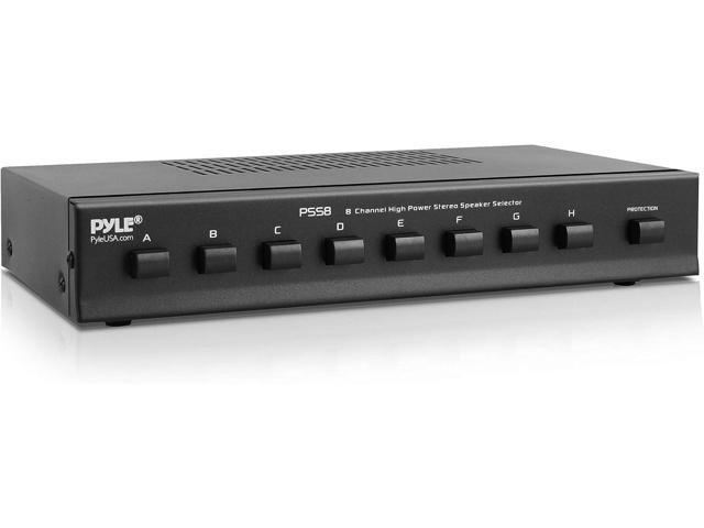 Premium New and Improved 8 Zone Channel Speaker Switch Selector Hub Distribution Box for Multi-Channel High Powered Stereo Amplifier A/B/C/D...