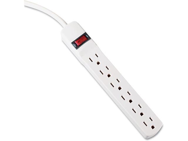 Innovera IVR73315 6-Outlet 1.94 in. x 10.19 in. x 1.19 in. Power Strip with 15 ft. Cord - Ivory