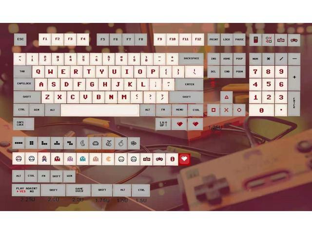 YMDK 146 Key Gameboy Dye Sub ZDA PBT Keycap Similar to XDA for MX Keyboard 104 87 61 Melody 96 KBD75 ID80 GK64 68Only Keycap (Gameboy)