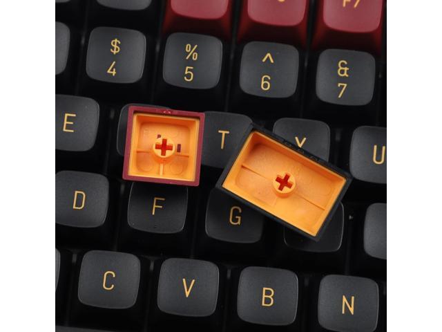YMDK YSA Ball Shape Double Shot Keycaps PBT Keycap for MX Keyboard 104 87 61 Melody 96 KBD75 ID80 GK64 SP84 Lower Than SA (Red Samurai 151)