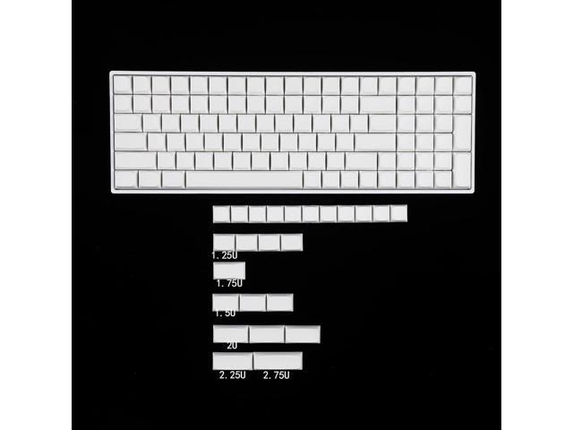 YMDK 124 Key White Blank ZDA XDA V2 Keycaps PBT Keycap for MX Keyboard 104 87 61 Melody 96 KBD75 ID80 GK64 SP84