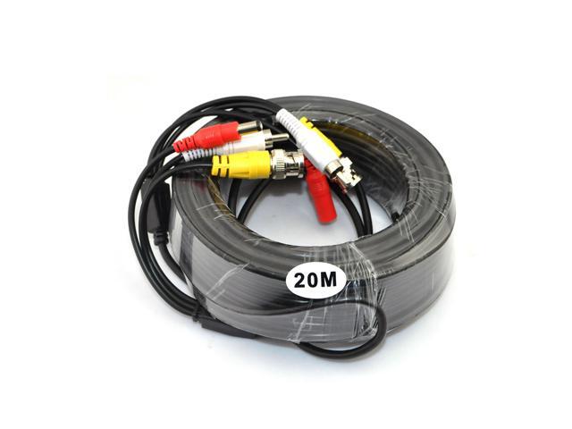 iKGOL 66ft 20M Video Audio 12V Power DVR Security CCTV Camera RCA BNC Cable Cord Lead