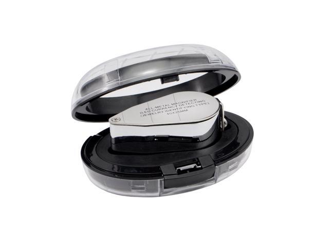 iKKEGOL 40X 25mm All Metal Magnifier Jeweler LED UV Lens Jewelery Loupe Magnifier (LED Currency Detecting/Jewelry Identifying Type)