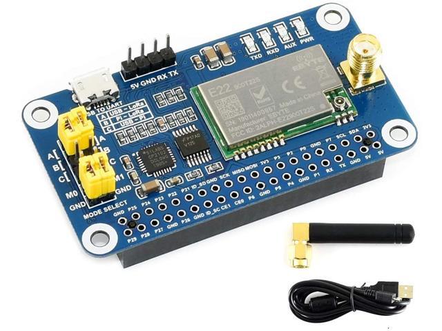 SX1262 LoRa HAT for Raspberry Pi Series Boards 915MHz Frequency Band,Support Data Transmission up to 5km,Wake on Radio,Wireless Config, Carrier.