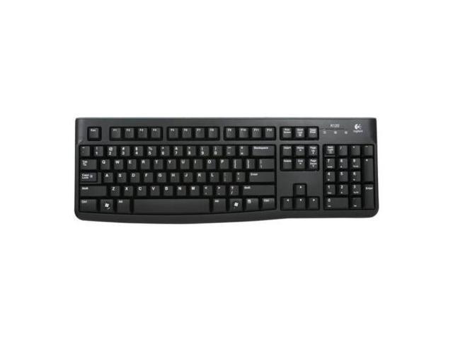 Logitech MK120 Wired USB Keyboard and Mouse - Black