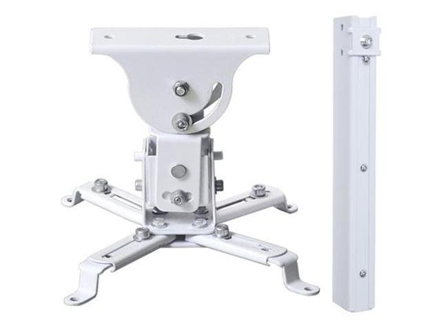 VideoSecu Tilt Swivel Rotate LCD DLP Projector Ceiling Mount Bracket Fits Flat or Vaulted Ceiling with Extendable Pole - Height Adjustable/ Cable...
