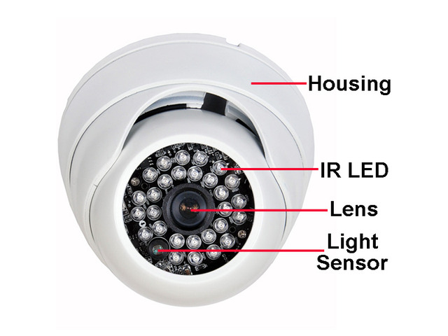 VideoSecu 4 Pack IR Day Night Vision Weatherproof Outdoor Vandal Proof Security Camera Built-in 1/3' Sony Effio CCD 700TVL 3.6mm Wide View Angle...