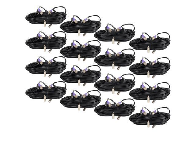VideoSecu 16 Pack 100 Feet Video Power Extension Cable Pre-made All-in-One Wire Cord for CCTV DVR Surveillance System HD Security Camera AHD, CVI,...