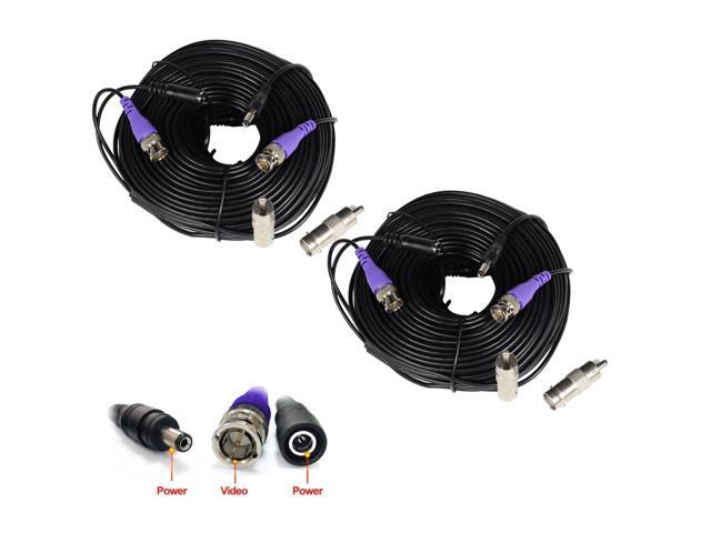 VideoSec 2x 150ft HD Security Camera BNC Video Power Cable Pre-made All-in-One Extension Wire Cord for CCTV DVR Surveillance System HD Security...