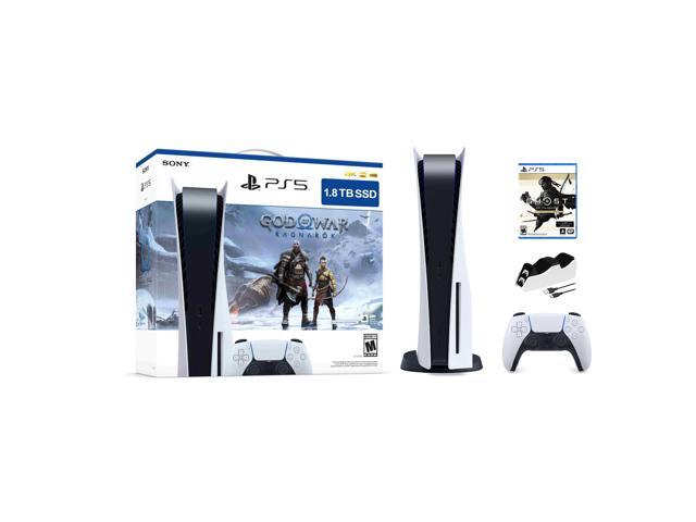 PlayStation 5 Upgraded 1.8TB Disc Edition God of War Ragnarok Bundle with Ghost of Tsushima and Mytrix Controller Charger PlayStation 5 Upgraded 1.8TB Disc Edition God of War Ragnarok Bundle with Ghost of Tsushima and Mytrix Controller Charger