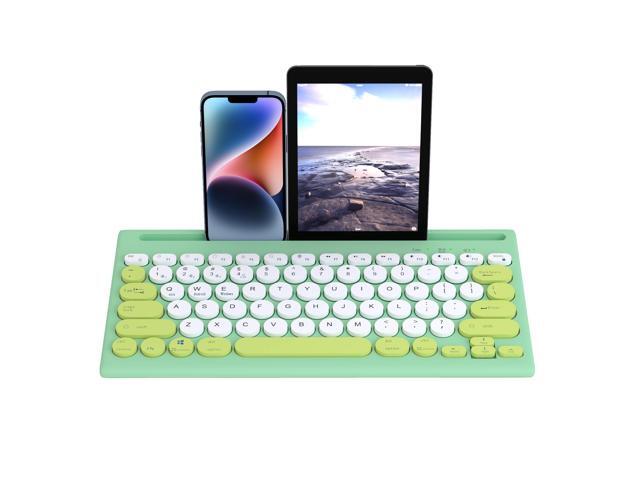 Mytrix Multi-Device Bluetooth Wireless Keyboard - Green, with Easy-Switch for Up to 4 Devices, Laptop, Windows, Mac, Chrome OS, Android, iPadOS