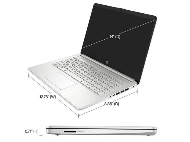 HP Laptop for Business and Student, 14' Anti-Glare Display, Celeron N4120, 8GB RAM, 128GB eMMC, Fast Charge, SD Card Reader, Webcam, WiFi, USB-C,...