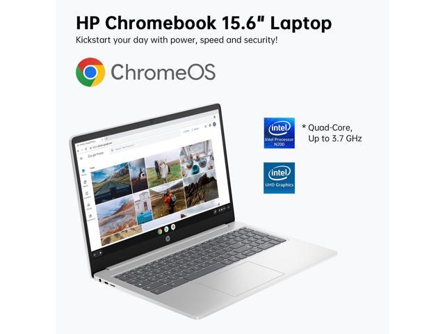 HP 15.6' Chromebook Student Laptop, Intel Processor N200 (Up to 3.7GHz), 8GB LPDDR5, 64GB eMMC+128GB USB Flash Drive, Lightweight Computer for...