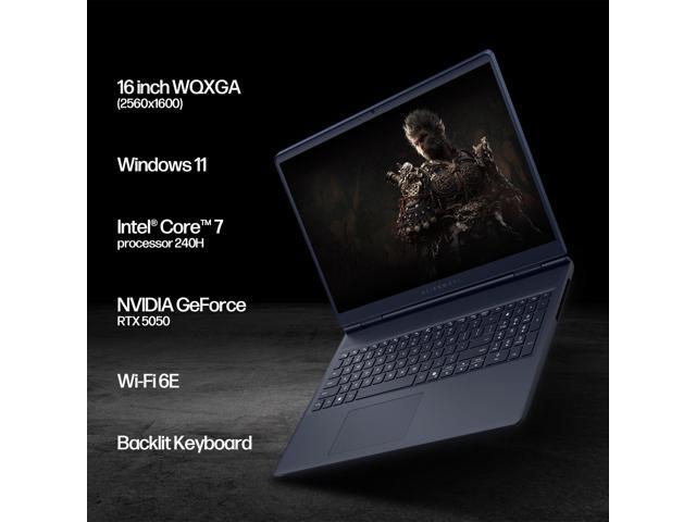 Dell Alienware 16 Aurora Gaming Laptop AC16250, 16' WQXGA Display, NVIDIA GeForce RTX 5050, Intel Core 7-240H Processor, 64GB RAM, 1TB SSD, Backlit...