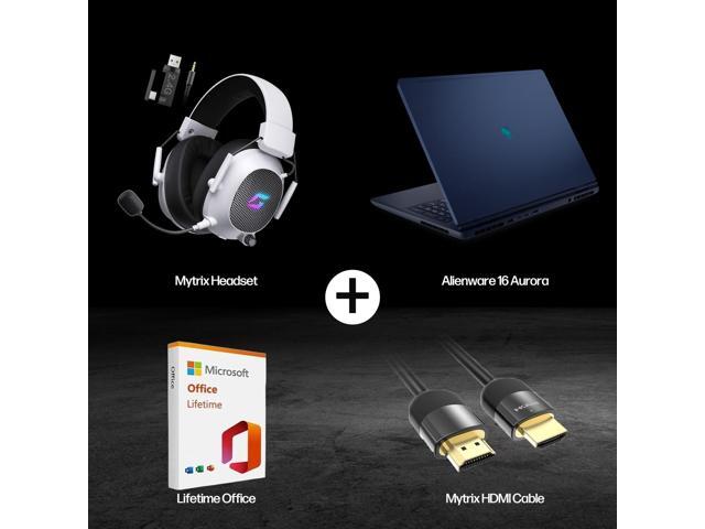 Dell Alienware 16 Aurora Gaming Laptop AC16250, 16' WQXGA Display, NVIDIA GeForce RTX 5050, Intel Core 7-240H Processor, 64GB RAM, 1TB SSD, Backlit...