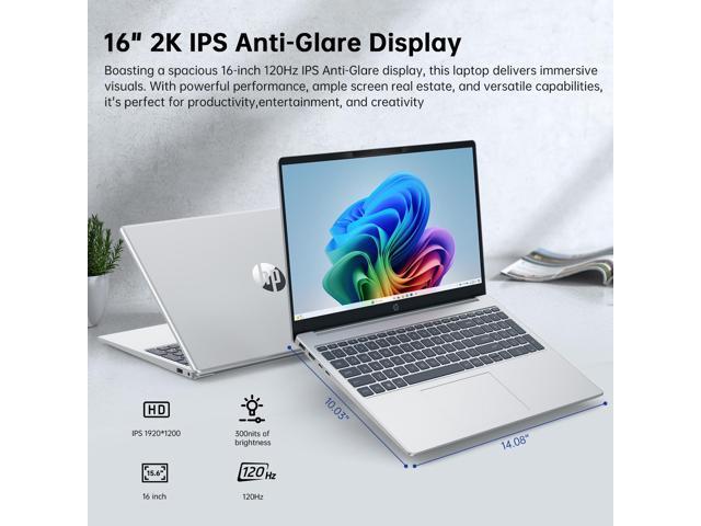 HP Omnibook 5 AI Laptop,16' 2K (1920 x 1200) Laptop PC,Next Gen AI PC AMD Ryzen AI 7 350(NPU 50 TOPS),16GB RAM,1TB SSD Laptops for Business,...