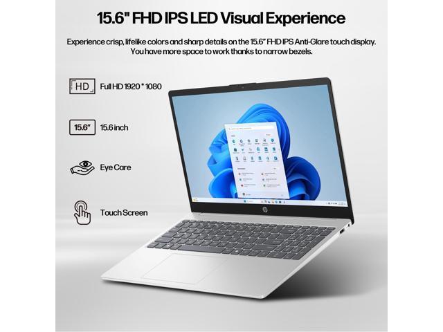 HP 15.6' FHD Touchscreen Laptop, AMD Ryzen 7 7730U, 32GB RAM,2TB SSD, Windows 11 Pro, Wi-Fi 6, Copilot AI Business Laptop PC, Long Battery Life,...
