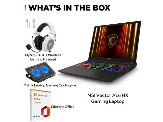 msi Vector 16 HX AI 16 240Hz QHD+ Gaming Laptop, AMD Ryzen 9 8940HX, NVIDIA Geforce RTX 5070Ti, 64GB RAM, 2TB SSD, Thunderbolt 4, Wi-Fi 7, Win 11,...