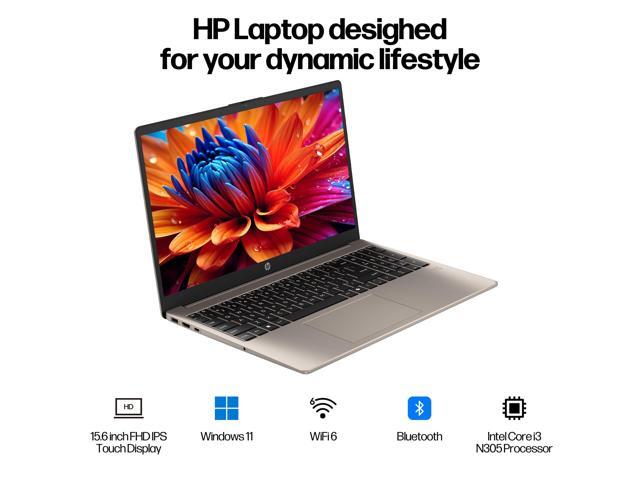 HP 15.6 inch FHD IPS Touchscreen Laptop, Windows 11 Pro, Intel Core i3-N305 Processor, 32GB RAM, 2TB SSD, Webcam Privacy Shutter, Copilot, w/...