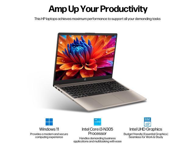 HP 15.6 inch FHD IPS Touchscreen Laptop, Windows 11 Pro, Intel Core i3-N305 Processor, 32GB RAM, 2TB SSD, Webcam Privacy Shutter, Copilot, w/...