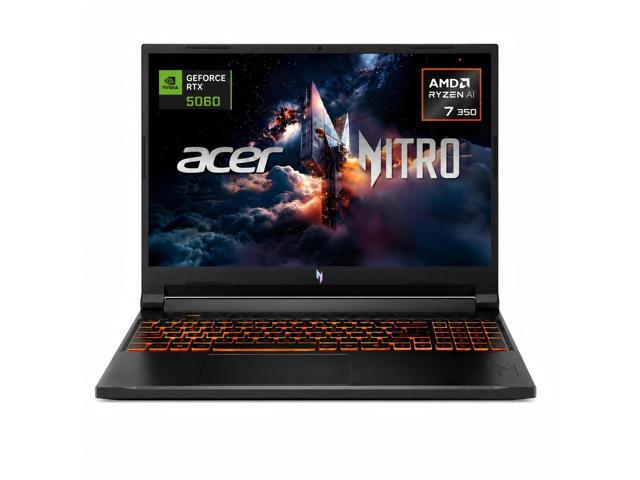 Acer Nitro V 16 WUXGA 180Hz Gaming Laptop, NVIDIA RTX 5060 (AI-Optimized), Ryzen AI 7 350, 16GB DDR5 RAM, 1TB PCIe Gen4 SSD, Wi-Fi 6, Win 11 Home