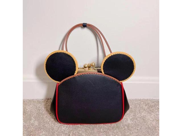 Coach 4720 Disney Mickey Mouse X Keith Haring Kisslock Bag In Brass/Black Multi