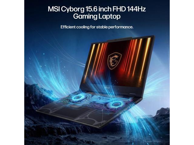 MSI Cyborg 15.6 inch FHD 144Hz Gaming Laptop, Intel Core 7 240H, NVIDIA GeForce RTX 5060, 64GB RAM, 1TB SSD, WiFi 6E, RGB Backlit Keyboard,...