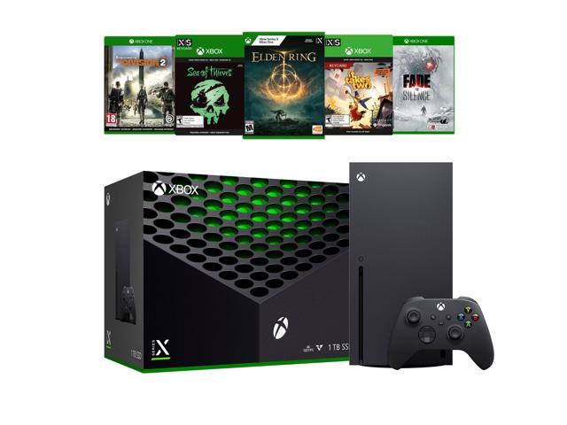 Xbox Series X Console Bundle - Flagship Xbox 1TB SSD Black Gaming Console and Wireless Controller with Five Games - Region Free Console