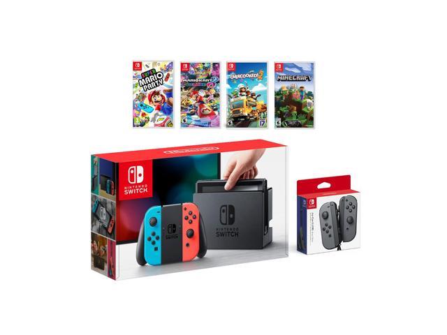 UPC 045496145255 product image for Nintendo Switch Party Game Bundle, 32GB Neon Red/Neon Blue Joy-Con Console Set,  | upcitemdb.com