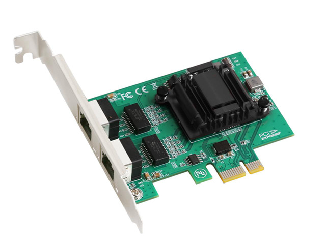 PCIe Ethernet Network Adapter Card 1000M, RIITOP PCI Express Dual Port RJ45 Gigabit Ethernet Card for Desktop PC, Support Windows server 2008 r2,...