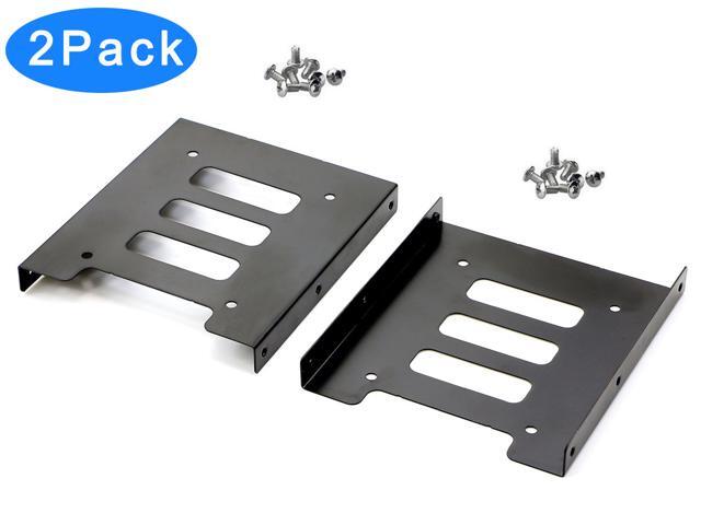SSD Mounting Bracket(2-Pack), RIITOP 2.5 to 3.5 hard drive bay Adapter Metal SSD Holder Convert 2.5inch Hard Drive to 3.5inch